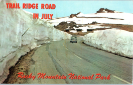 Spring Snowbanks in Trail Ridge Road Rocky Mountain Natl Park Colorado Postcard - £23.96 GBP