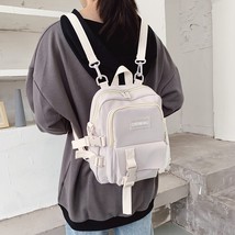 Fashion Small Backpack Canvas Women Mini Backpack Anti-theft Shoulder Bag School - £32.53 GBP