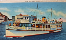 Phoenix Glass Bottom Boat Ship Postcard Santa Catalina Island California 1928 - £7.00 GBP