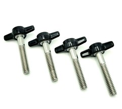 1/4&quot;-20 x 1 1/2&quot; Thumb Screw Bolts with Black Butterfly Tee Wing Clampin... - £8.97 GBP+