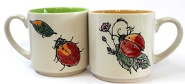 New Spectrum Designz Ladybug 2 sided Embossed Ceramic Coffee Mugs 16 oz ... - $51.67 CAD