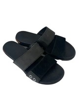 SOREL Womens Shoes TORPEDA Black Slide Leather Sandals Open Toe Casual Sz 7 - £17.35 GBP