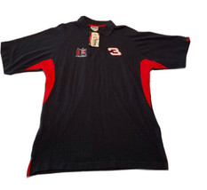 Vintage Nascar Chase Authentics Dale Earnhardt Polo Shirt New Large Black Red - £12.14 GBP