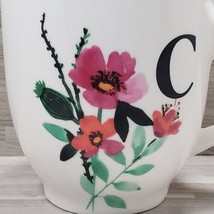 Modern Expressions Floral Letter C Initial Monogram 13 oz. Ceramic Coffee Mug - £11.22 GBP