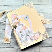 Garden junk journal handmade Flowers junk book daybook Elegant dream notebook - £395.08 GBP