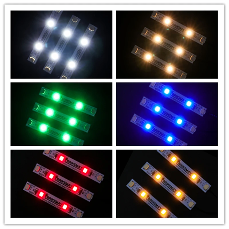 BriksMax Led Light Accessories For DIY Fans 3 PCS/Pack Colorful Strip Lights - £12.07 GBP