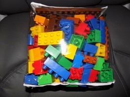 131 Lego Duplo Blocks In Zip Bag Euc - £19.97 GBP