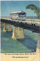 Postcard Bus Seven Mile Bridge Miami Key West The Bus That Goes To Sea - £2.31 GBP