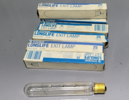 (Lot of 5) Tungsram 25watt/CL 120V Brass Screw Base Exit Light Bulb Clear - $19.95
