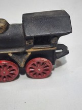 Antique Cast Iron Black Steam Engine #50 Train Locomotive Toy Vintage - £22.93 GBP