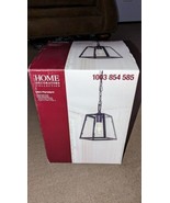 NEW HOME DECORATORS 1-Light Matte Black and Glass Mini Pendant - $39.18 CAD