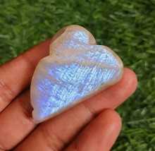 Natural Top Quality Peach Rainbow Moonstone Cloud Hand Polished Cloud Shape Amaz - £15.81 GBP