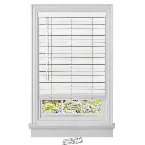 GII Madera-Plantation Blind WHITE30x64 2&quot; faux wood slats Without Cords ... - $56.99
