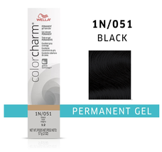 Wella Colorcharm Gel Permanent Hair Color - 051 / 1N Black