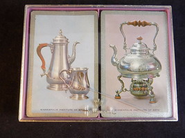 Hallmark Playing Cards Set w/ Cases Lot Of 2 Sterling Silver Coffee Tea Card Set - $8.90