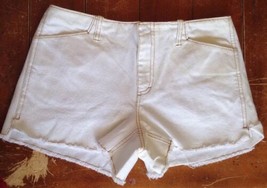 Vtg Y2K J. Crew 8 100% Cotton Classic White Denim Jeans Cut Off Shorts - £16.43 GBP