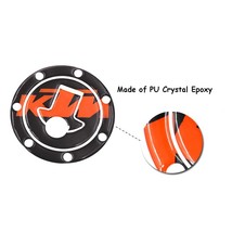 Orange 3D Motorcycle Reflective Fuel Tank Sticker Cover Pad Motorbike Decoration - £90.47 GBP