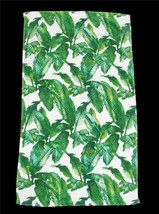 Tommy Bahama BANANA GAM Bright Green &amp; Teal Leaves Velour Hand Towel NWOT - $16.99