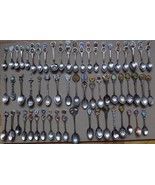 VINTAGE COLLECTION LOT OF 60 SOUVENIR SPOONS SOME SILVER PLATED, SOME SI... - $167.90