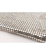 Silver Lame Metal Mesh Clutch Bag Vintage Item with Zip Close 8 X 5 - €26,04 EUR