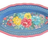 Pioneer Woman ~ FANCY FLOURISH ~ Stoneware ~ Oval ~ Small Serving Platter - £26.28 GBP