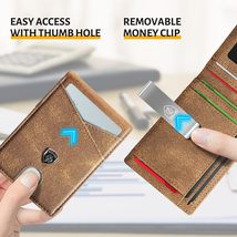 DRAVAN Slim Mens Wallet Front Pocket Wallet for Men with id Window Minimalist Rf - £10.36 GBP