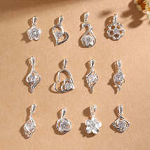 Single Pendant Zirconia Necklace For Girls Pure Silver 999 Sterling Silv... - €16,50 EUR+