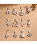 Single Pendant Zirconia Necklace For Girls Pure Silver 999 Sterling Silv... - €16,50 EUR+