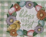 Set of 2 Same Tapestry Placemats, 13&quot;x19&quot;, BIRD, BLESS THIS NEST. WH - $13.85