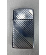 Vintage Slim Zippo Lighter, High Polish Bright Cut, Sparks - $21.67 CAD