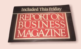 Report On Business Magazine Vintage Cardboard Advertisement - £12.59 GBP