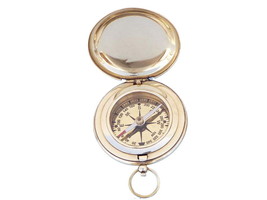 [Pack Of 2] Solid Brass Captain&#39;s Push Button Compass 3&quot;&quot; - £57.27 GBP