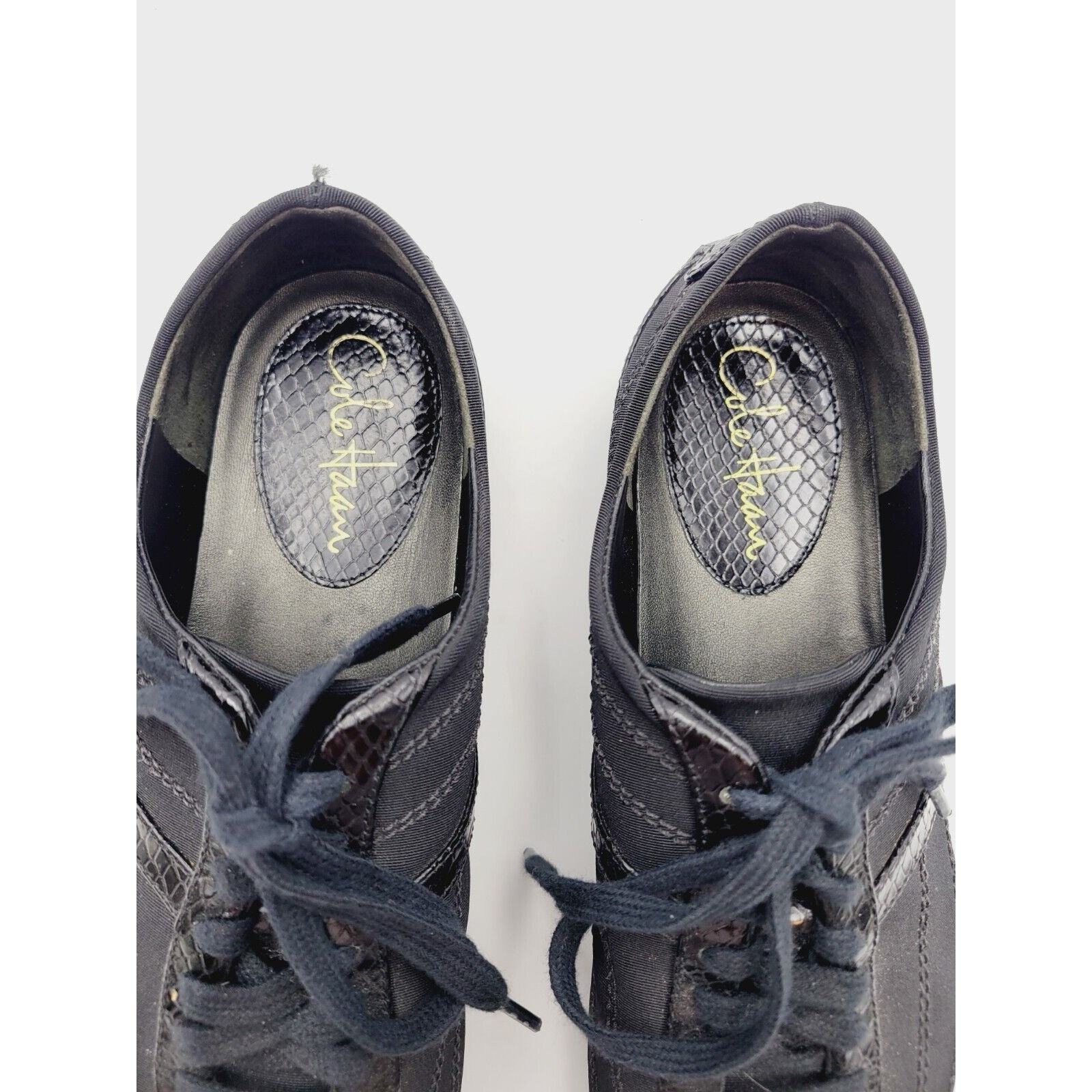 Cole Haan Women's Size 8.5B NikeAir Tech Fashion Sneakers in Metallic Black Item image 6