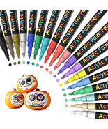 Acrylic Paint Pens Paint Markers Set of 18: Fine Point for Rock Painting... - $18.90 CAD