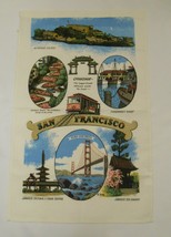 San Francisco Vintage Kay Dee Souvenir Tea Towel Kitchen Art Display 17X27&quot; - £23.47 GBP