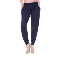 White Mark Navy Blue Harem Pants Pockets Pull On Plus 3XL NWT - $33.65