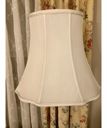 Large Bell Shaped Lamp Shade-silk Linen off White, Cream-lined - £19.46 GBP