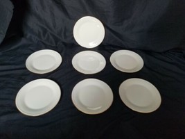 Lenox &quot;Special&quot; Bread &amp; Butter Plates 6 1/4&quot; Ivory Gold Rim Made In Usa Lot X 7 - £69.86 GBP