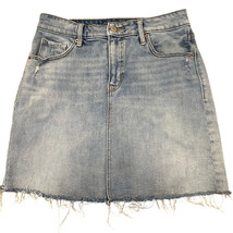 Old Navy Denim Jean Mini Skirt Size 2 Extra Small XS Blue Distressed Cotton - $10.79