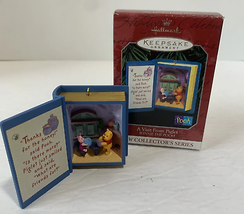 Hallmark A Visit From Piglet Winnie the Pooh ornament 1998 with box - £11.74 GBP