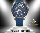 Tommy Hilfiger Herren-Armbanduhr mit Quarz-Silikonarmband, blaues... - £97.38 GBP