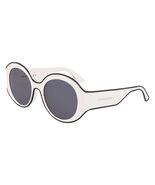 New Longchamp LO-758S 107 Ivory &amp; Black Sunglasses with Grey Lenses 53/2... - $137.01 CAD