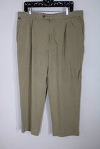 Tommy Bahama 38x30 Brown Silk Cotton Pleat-Front Pants - $29.45