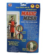 New Magic Mesh Deluxe Hands Free Magnetic Screen Door 83&quot; x 39&quot; Black - £14.70 GBP