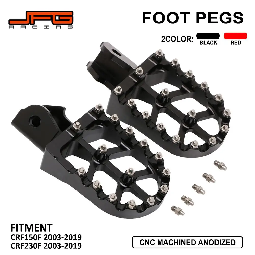 Luminum foot pegs rests pedals footrest for crf150f crf230f 2003 2019 crf250f 2019 2024 thumb200