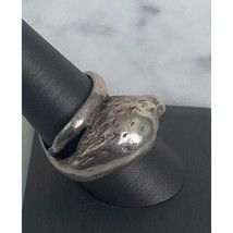 Men&#39;s Hand Wrought 925 Sterling Silver Dragon Ring Size 7 Sky - £75.59 GBP