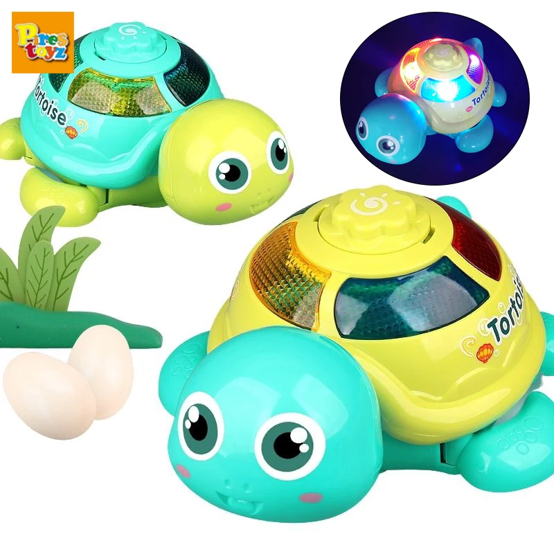 Baby Musical Turtle Toy Laying Eggs Turtle Toddler Crawling Toys Electric Infant - £20.46 GBP
