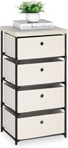 Haitral Fabric Storage Chest, Drawer Clothes Organizer - 4 Drawers, White - $43.99
