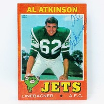 1971 Topps #48 Al Atkinson Signed Auto New York Jets Football Card - £4.75 GBP