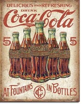 Coca Cola Coke 5 Cent Bottle Advertising Vintage Retro Wall Decor Metal ... - $21.77